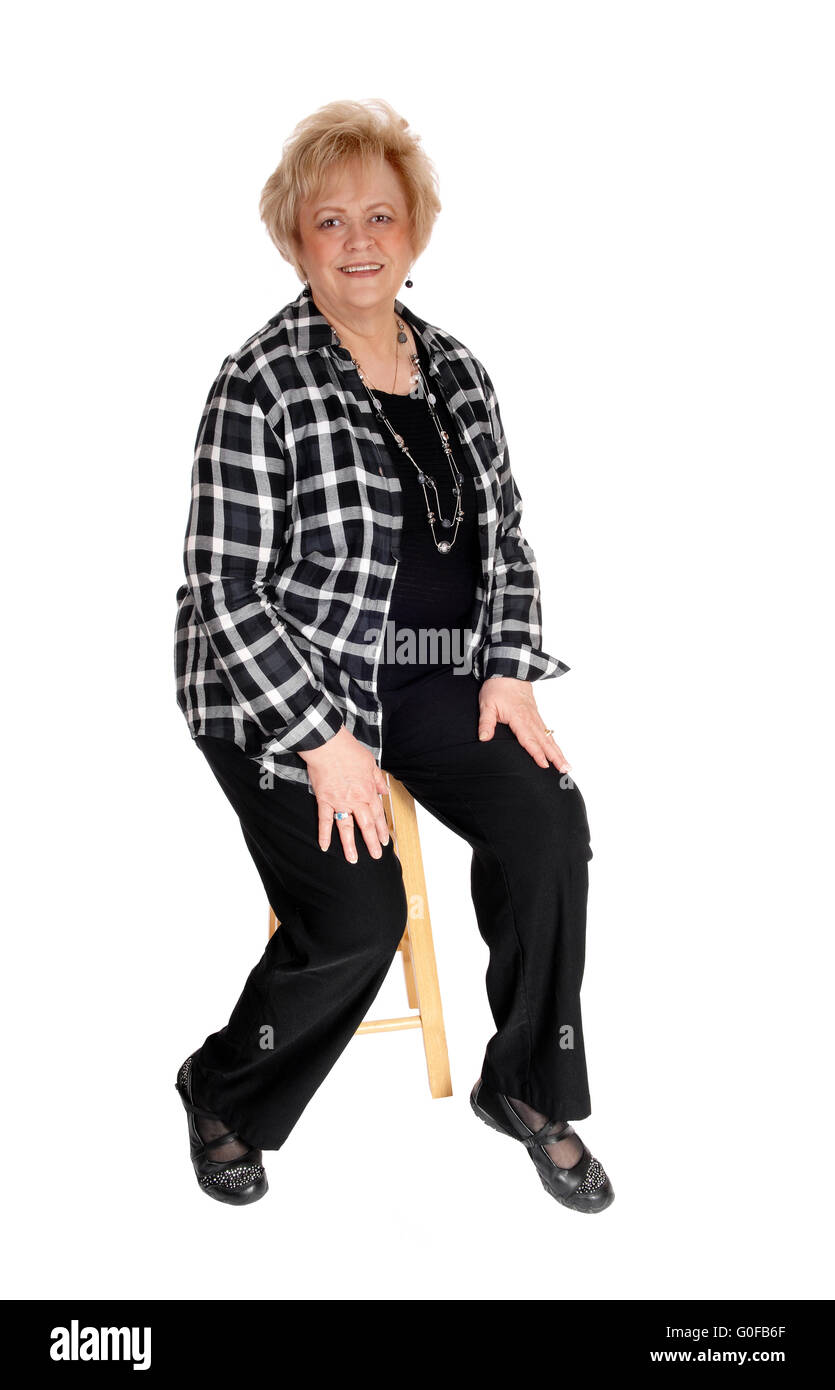 Happy middle age woman. Stock Photo