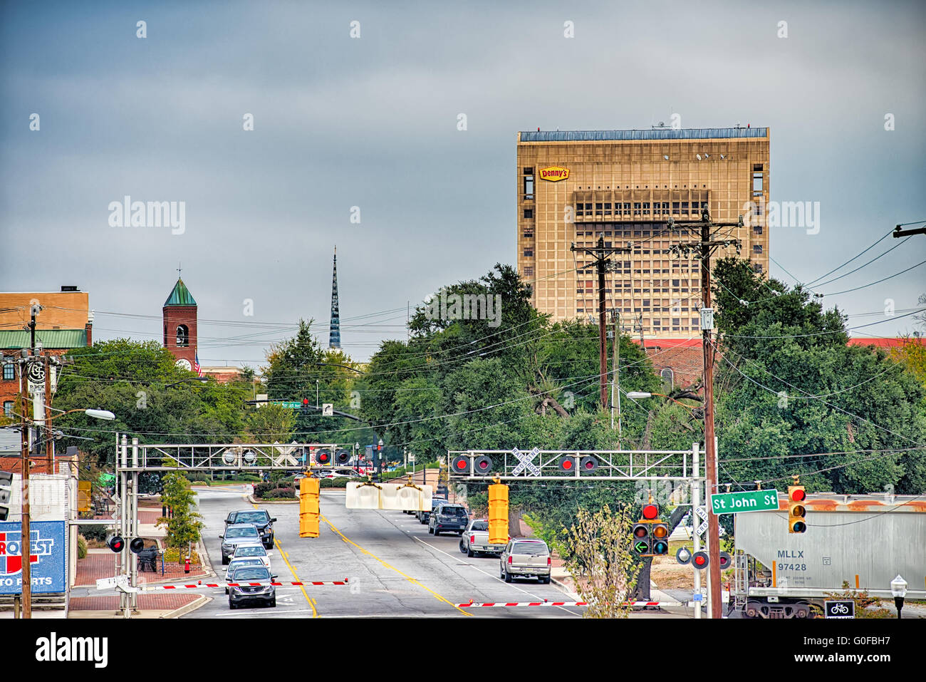 spartanburg south carolina city skyline and downtown surroundings Stock Photo Alamy