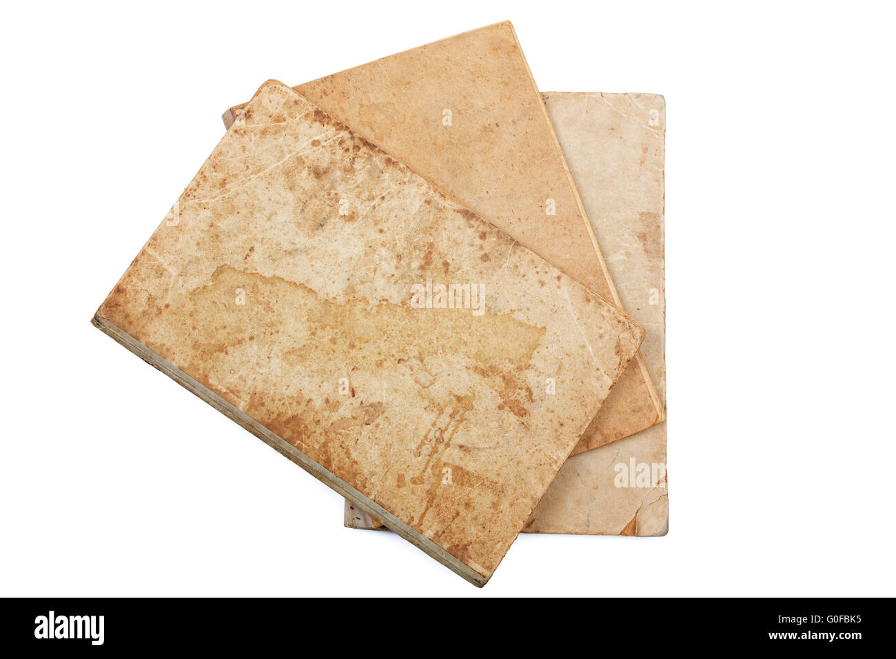 old notebook isolated on white background Stock Photo - Alamy