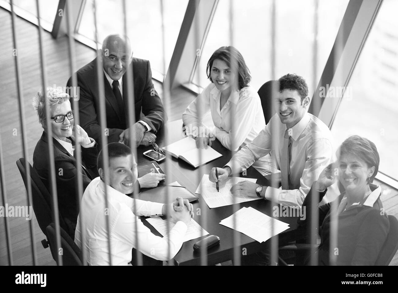 business people group on meeting at modern bright office Stock Photo
