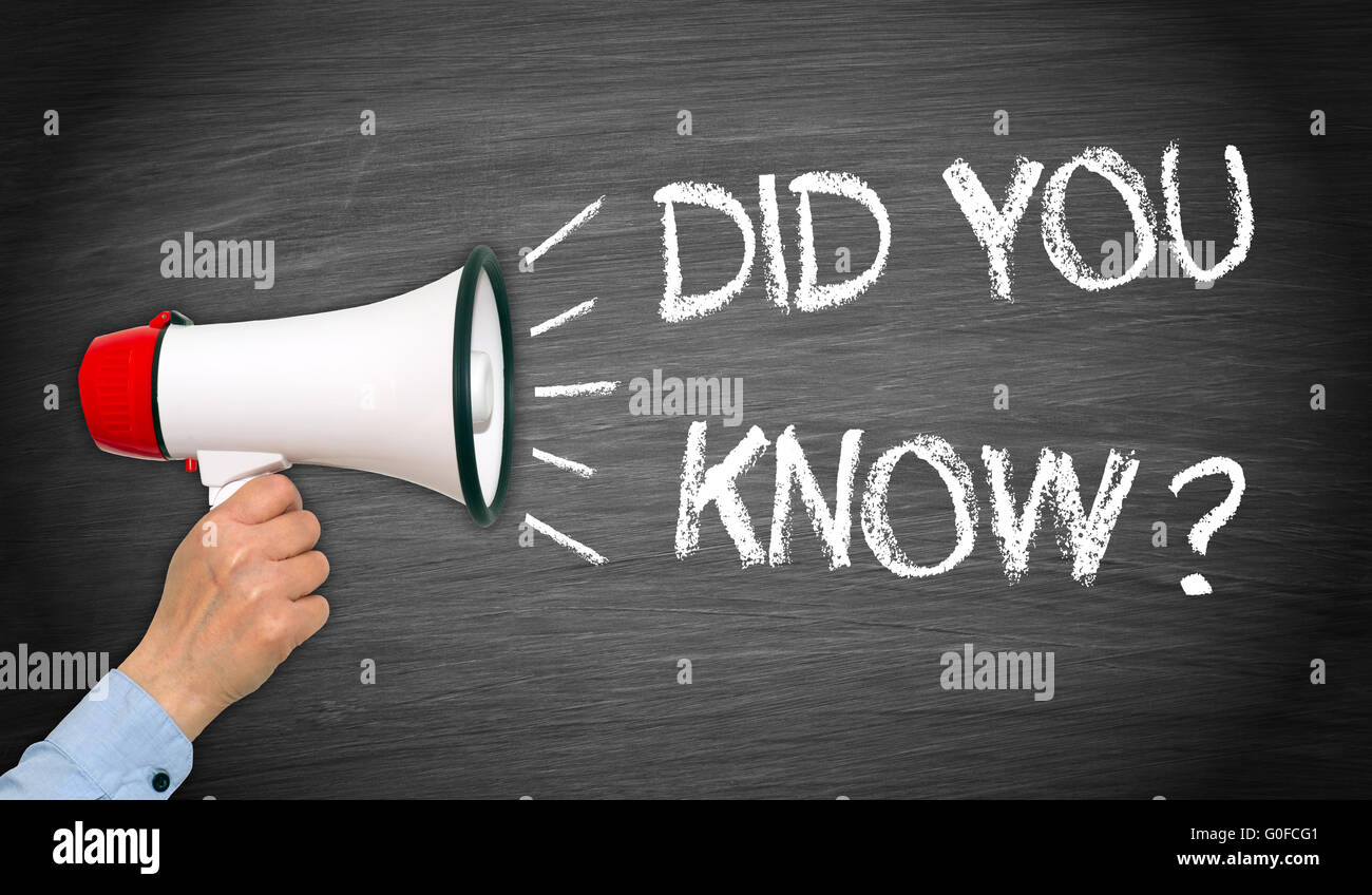 Did you know Stock Photo - Alamy