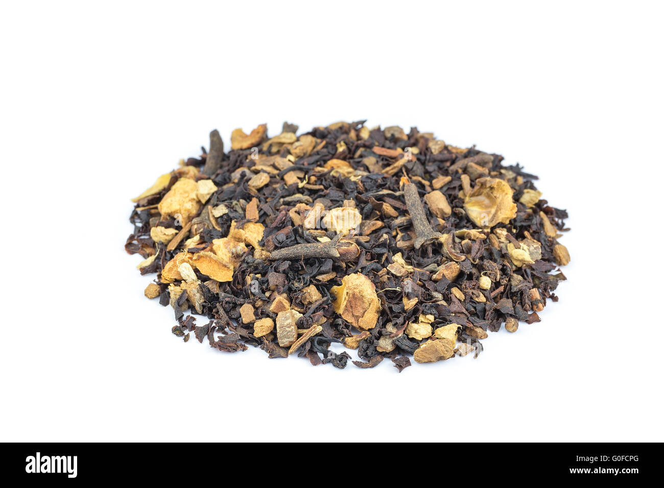 Biological mixed brown tea with herbs Stock Photo Alamy