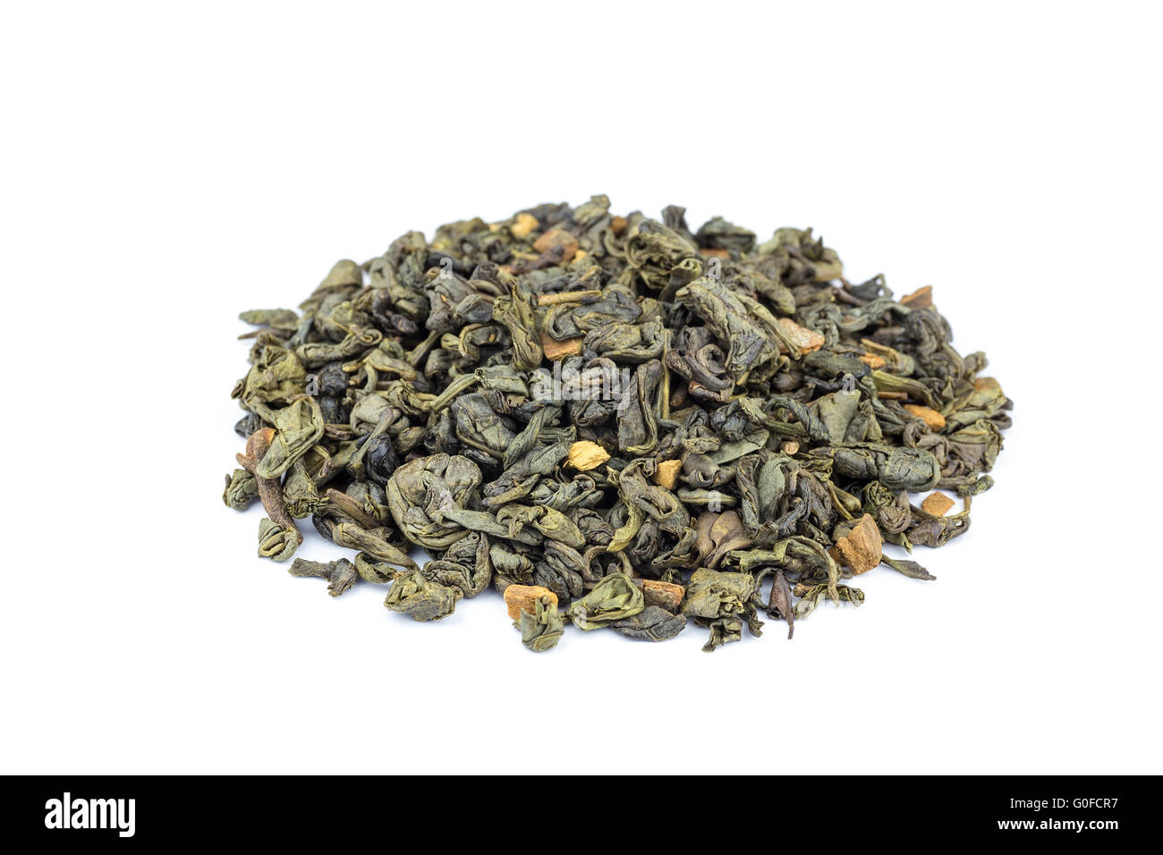 Loose biological Jasmin Garden tea on white background Stock Photo Alamy