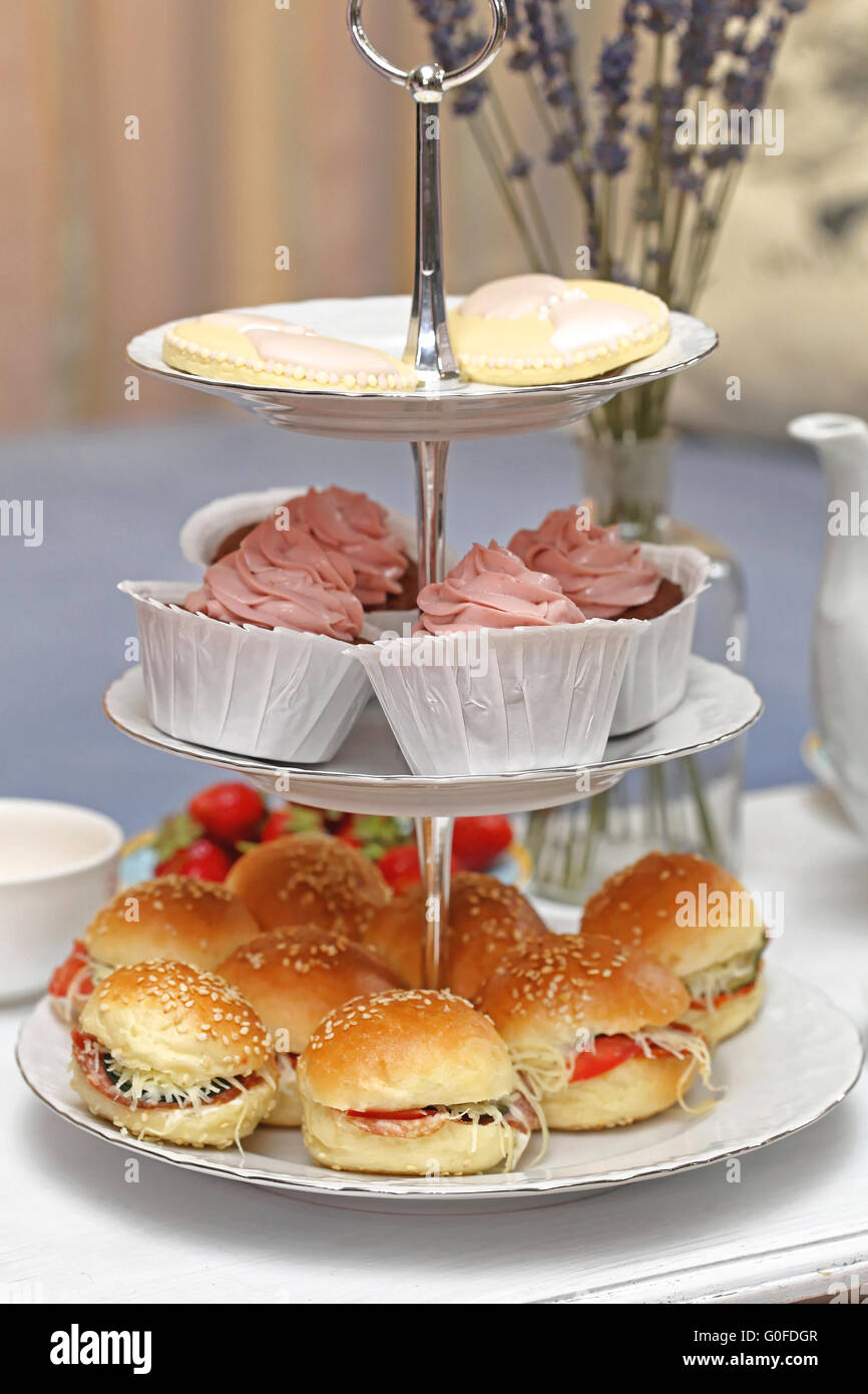 Cakes and Sandwiches Stock Photo - Alamy