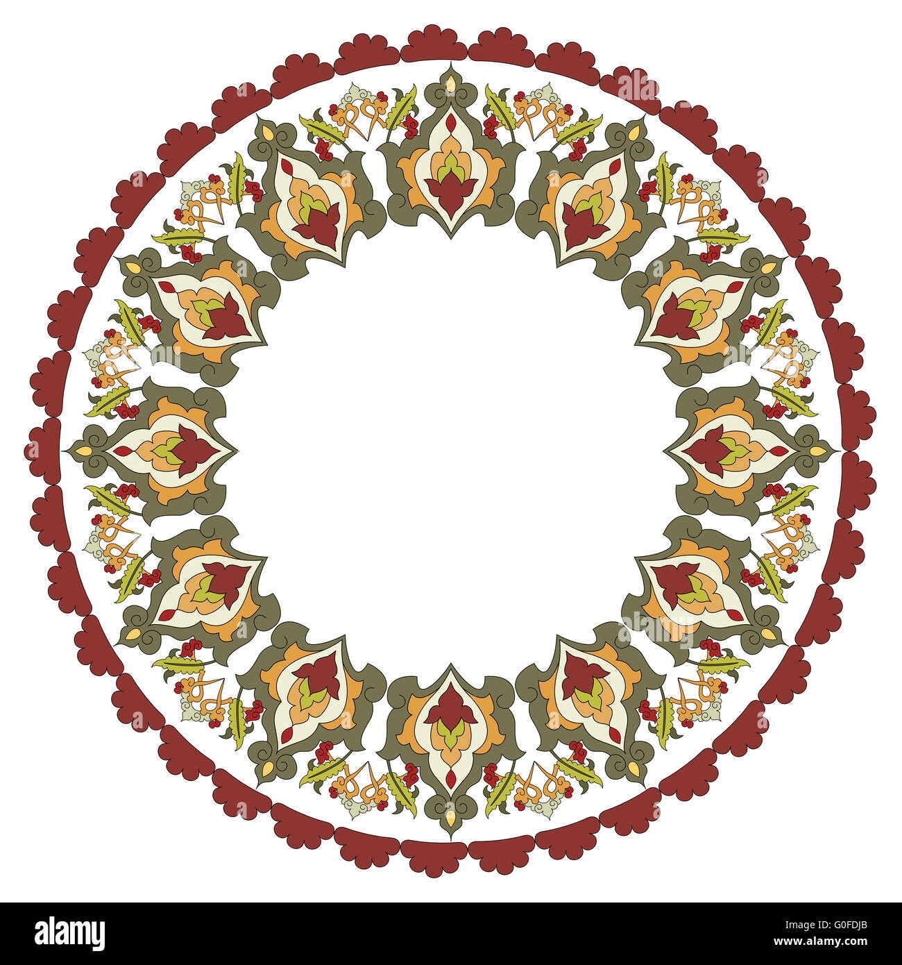 Antique ottoman turkish pattern vector design twenty five Stock Photo