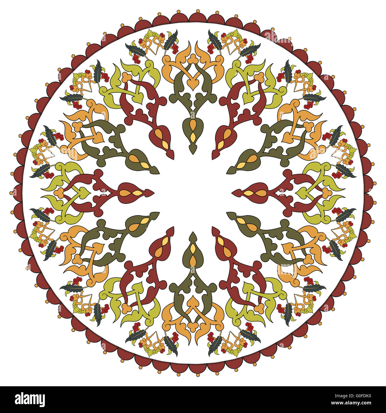 Antique ottoman turkish pattern vector design twenty seven Stock Photo