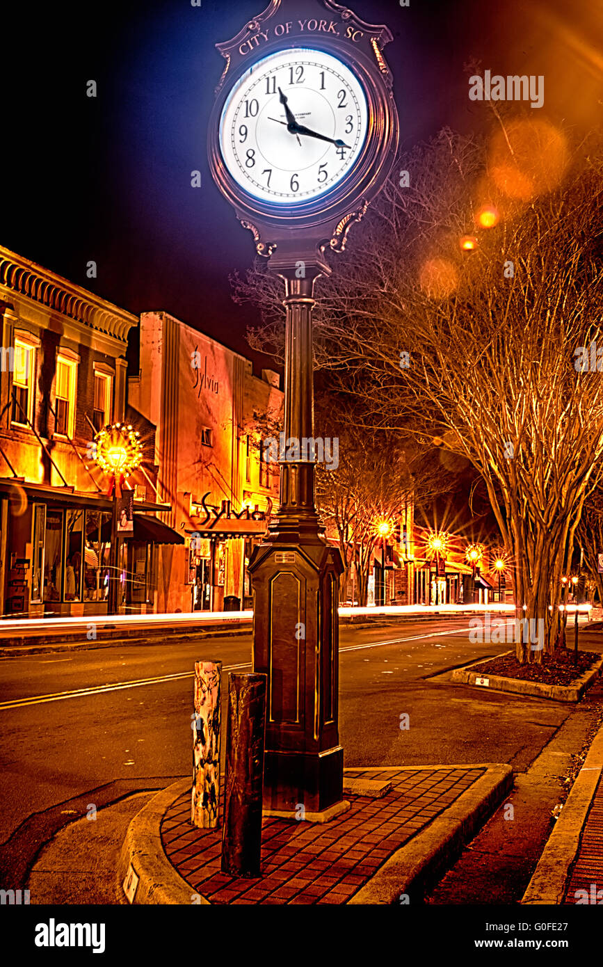york south carolina downtown during christmas Stock Photo - Alamy