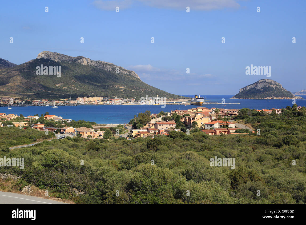 Golfo Aranci at Costa Smeralda on Sardinia Stock Photo