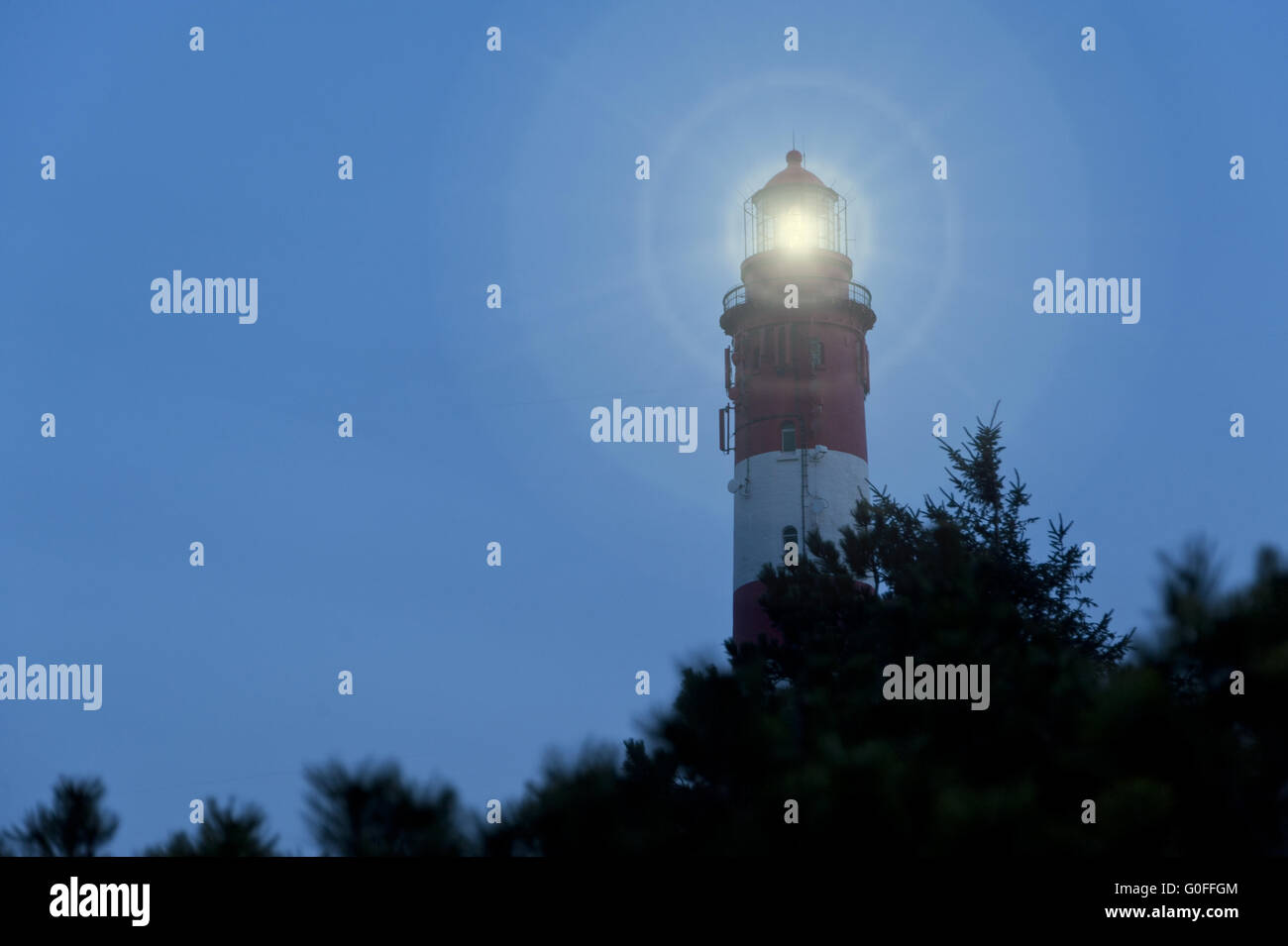 Lighthouse of Amrum in Germany Stock Photo