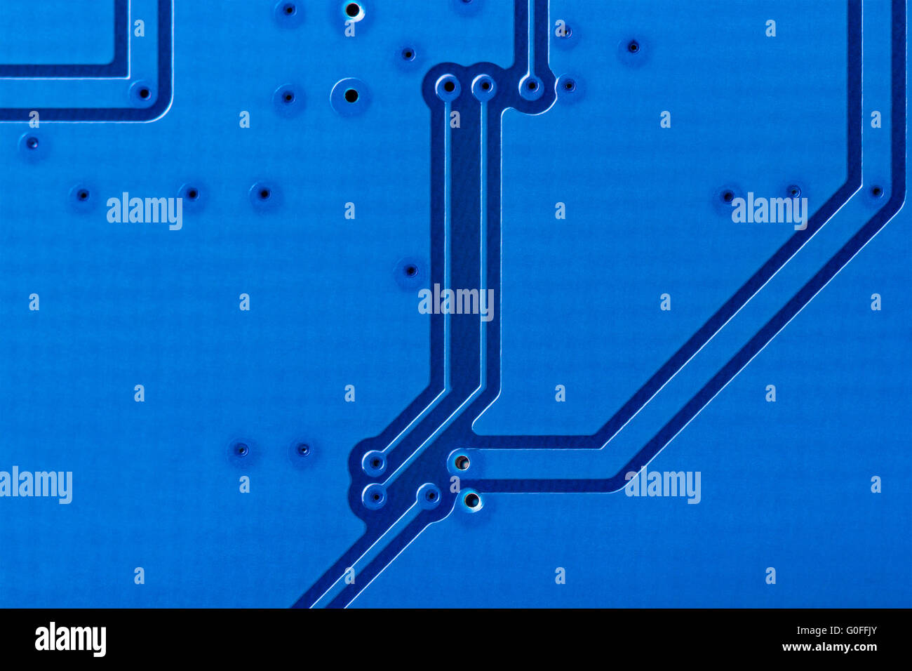 Electronic collection - close up shot of the backside computer mainboard Stock Photo