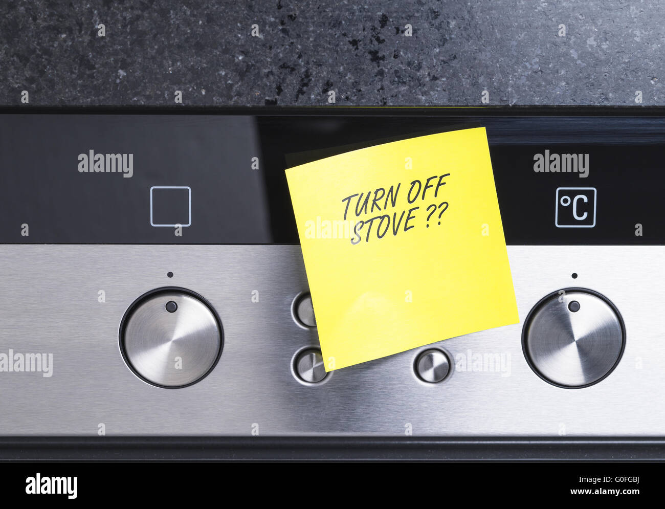 Turn off stove Stock Photo