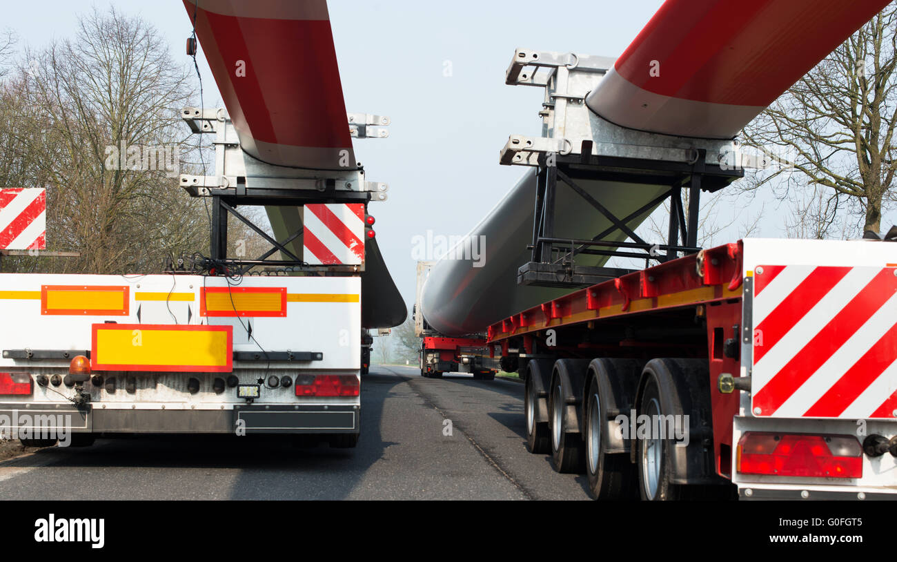 Renewable Energy heavy Transport Stock Photo