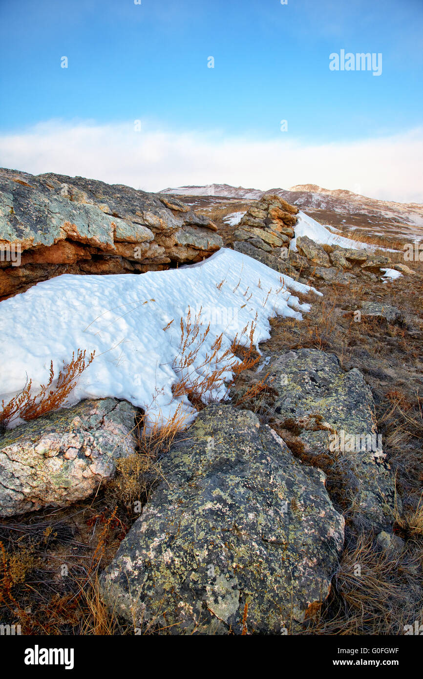Siberian landscape near lake Baikal. Stock Photo