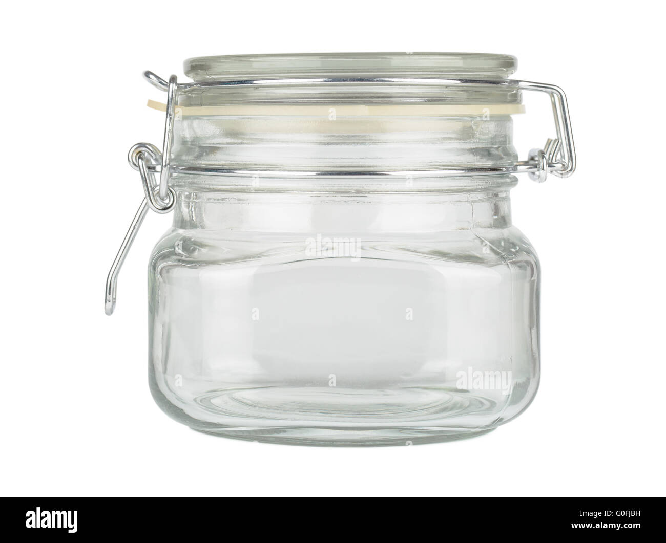 Glass jar with cap Stock Photo Alamy