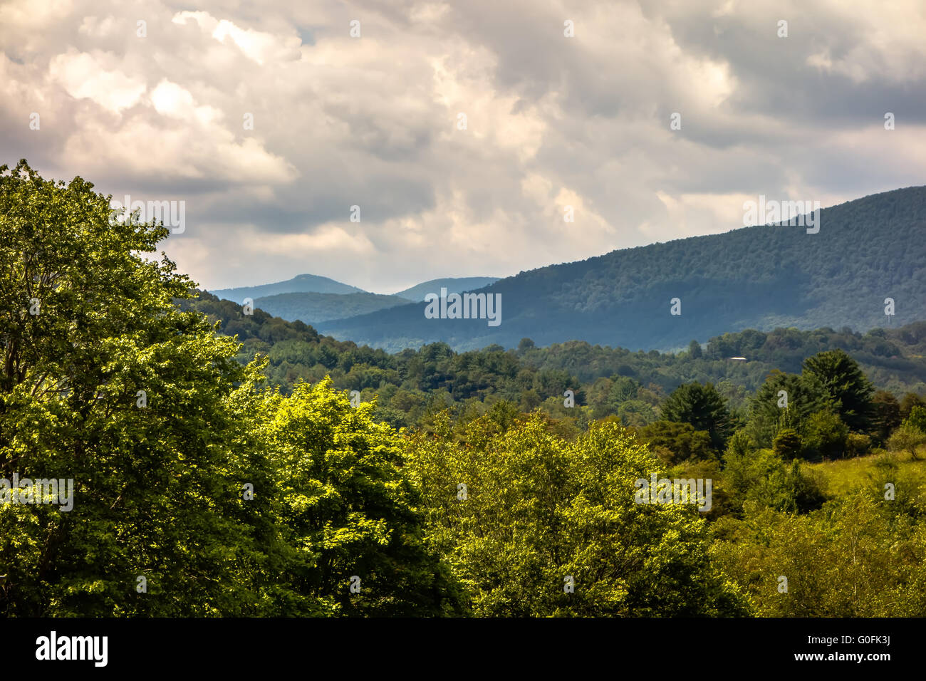 Ashe County mountains North Carolina Seen From the Blue Ridge Parkway 