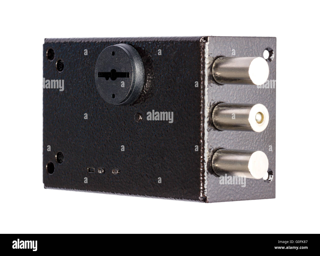 Security door lock isolated on white background Stock Photo - Alamy