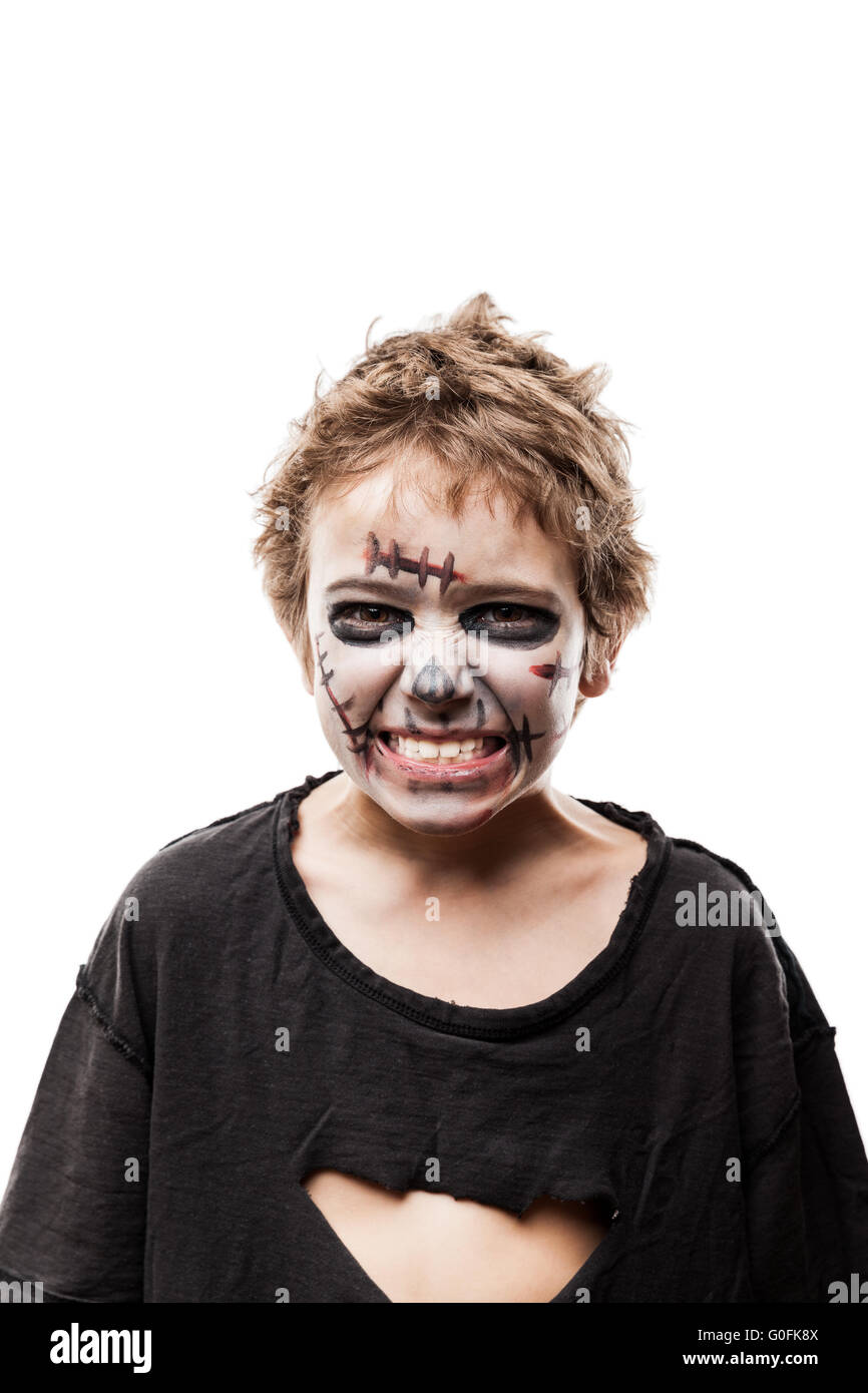 Walking dead zombie child halloween horror costume Stock Photo - Alamy