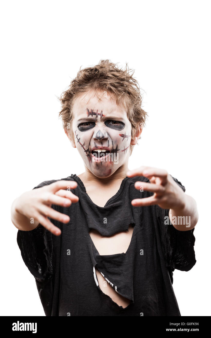 Walking dead zombie child halloween horror costume Stock Photo - Alamy