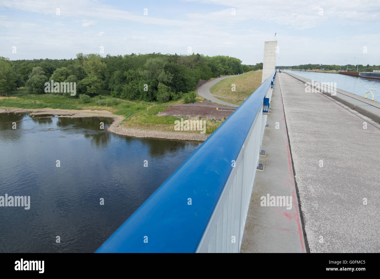 Canal Railing Railing at Elbe-Havel Canal Stock Photo - Alamy