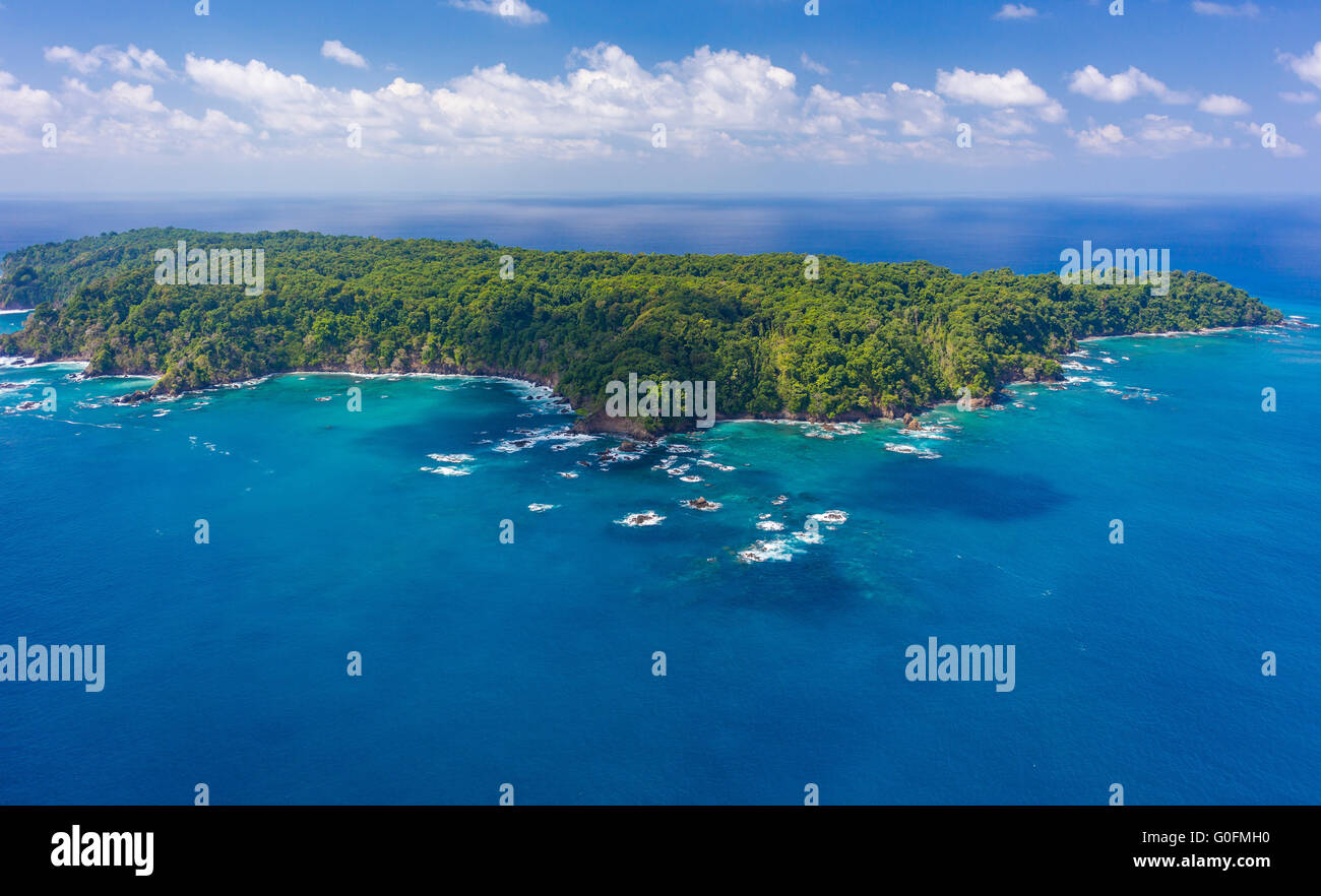 ISLA DEL CANO, COSTA RICA - Aerial of Cano Island National Park, an ...