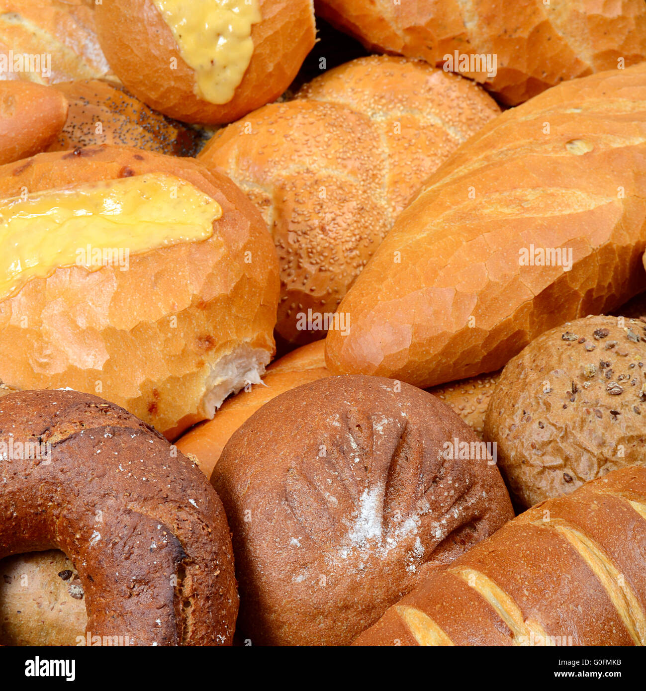 Several different kinds of bread stock photo alamy
