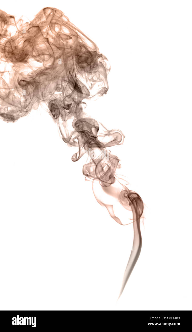 Abstract colored smoke on a light background Stock Photo