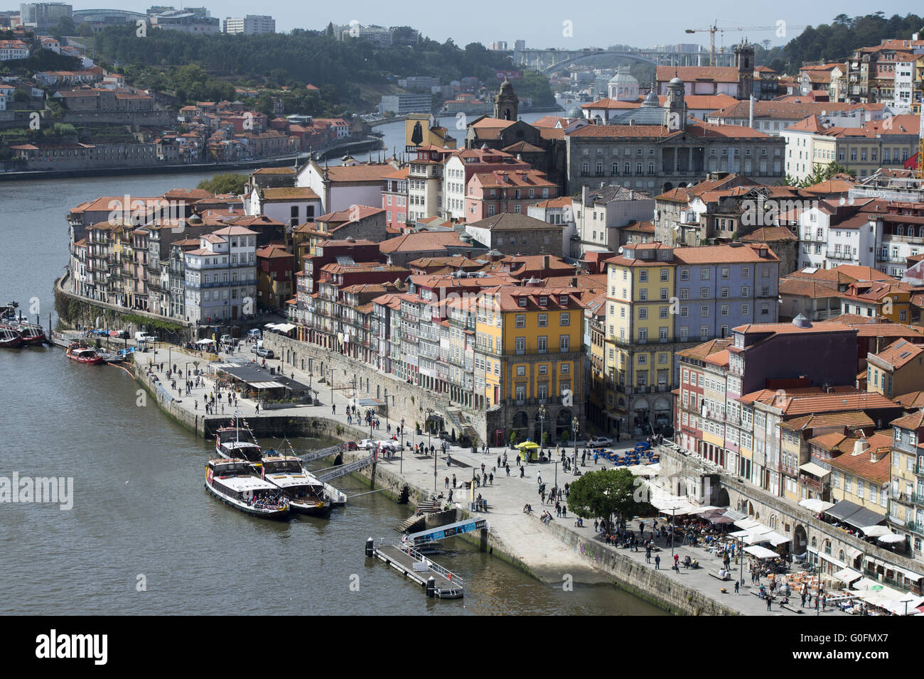 Porto Ribiara EUROPE PORTUGAL PORTO RIBEIRA OLD TOWN DOURO RIVER Stock Photo - Alamy