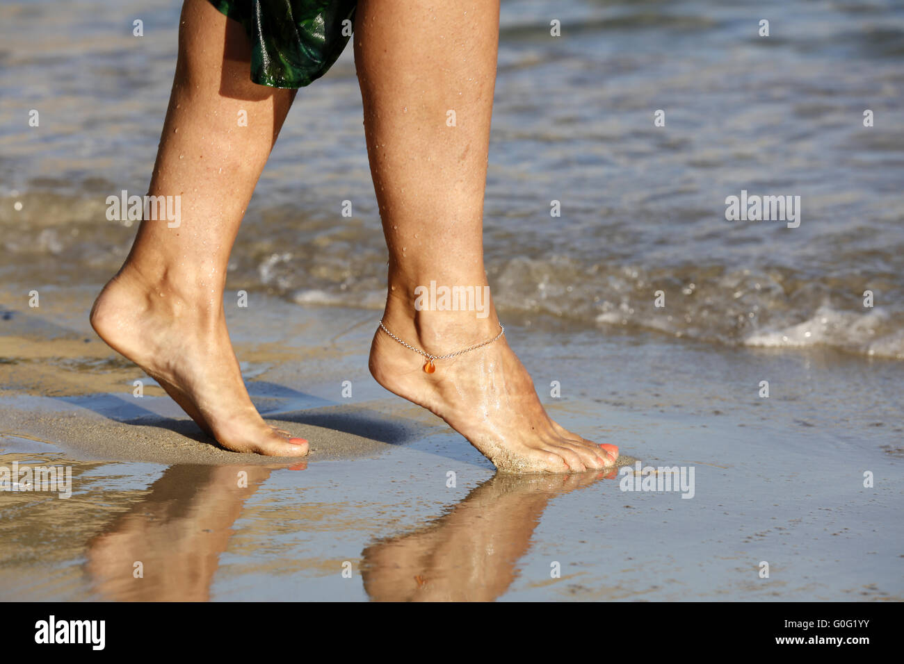feet at the beach Stock Photo Alamy