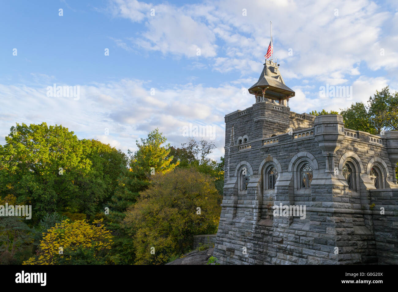 Lateral view of the Belvedere castle Stock Photo