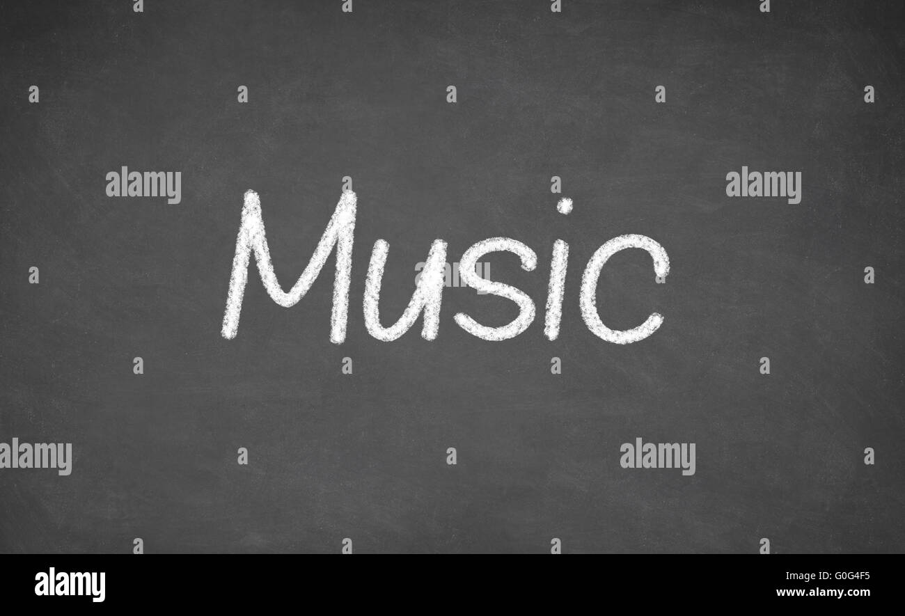 Music lesson on blackboard or chalkboard Stock Photo Alamy
