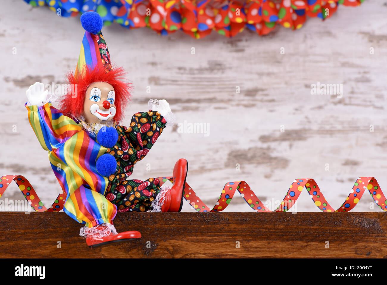 funny clown at carnival Stock Photo
