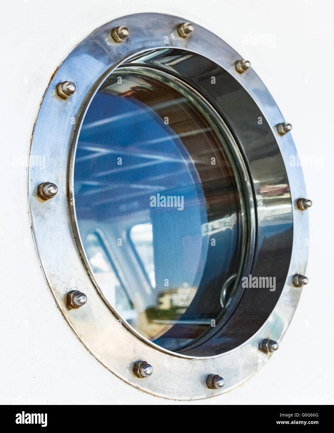 round porthole ship Stock Photo Alamy