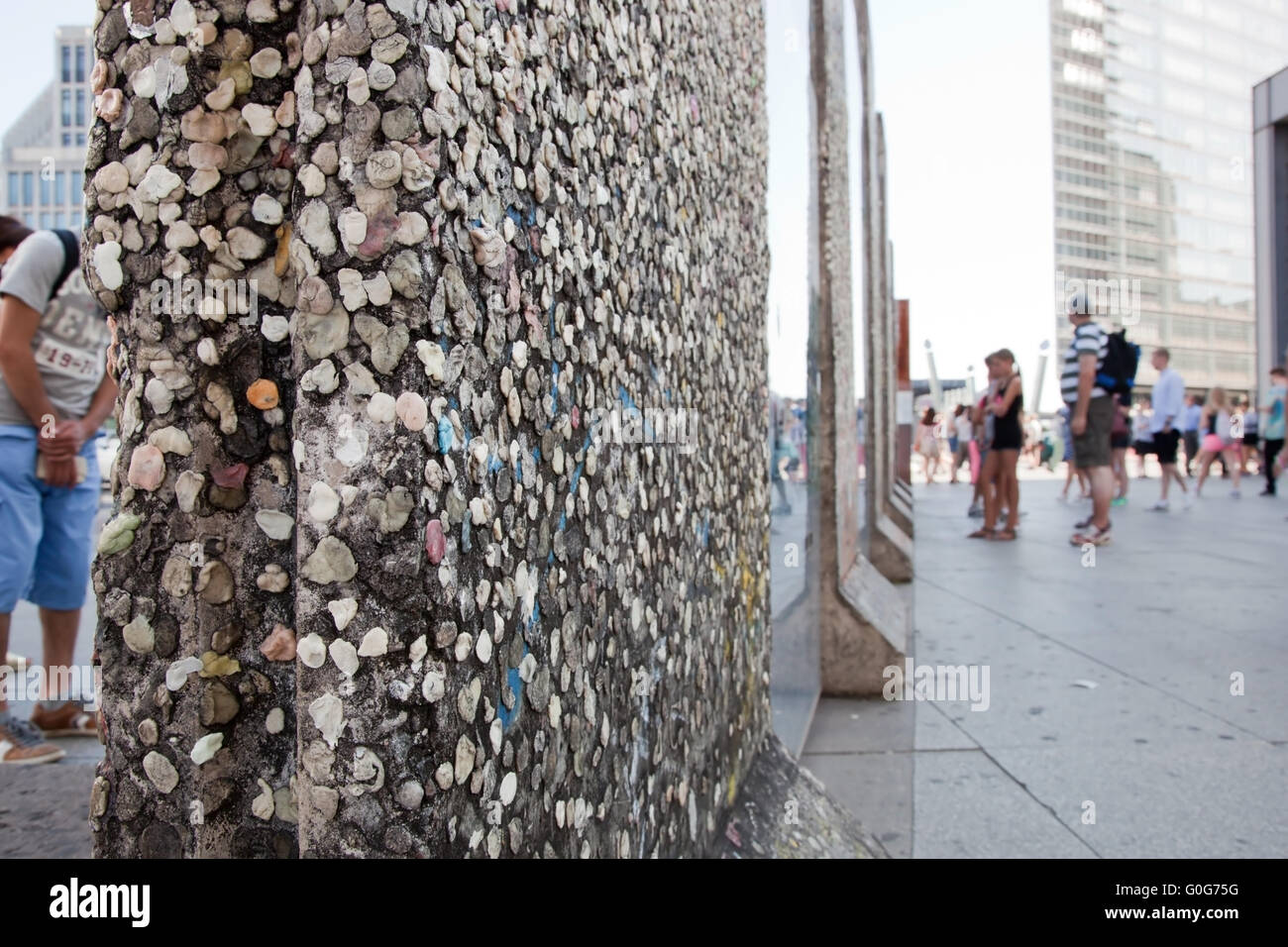 Parts of Berlin Wall on Potsdamer Platz. Berlin, Germany Stock Photo
