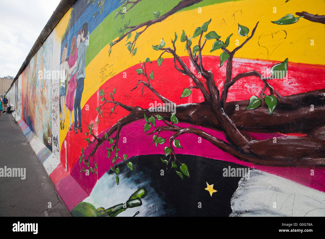 East Side Gallery - Berlin Wall. Berlin, Germany Stock Photo