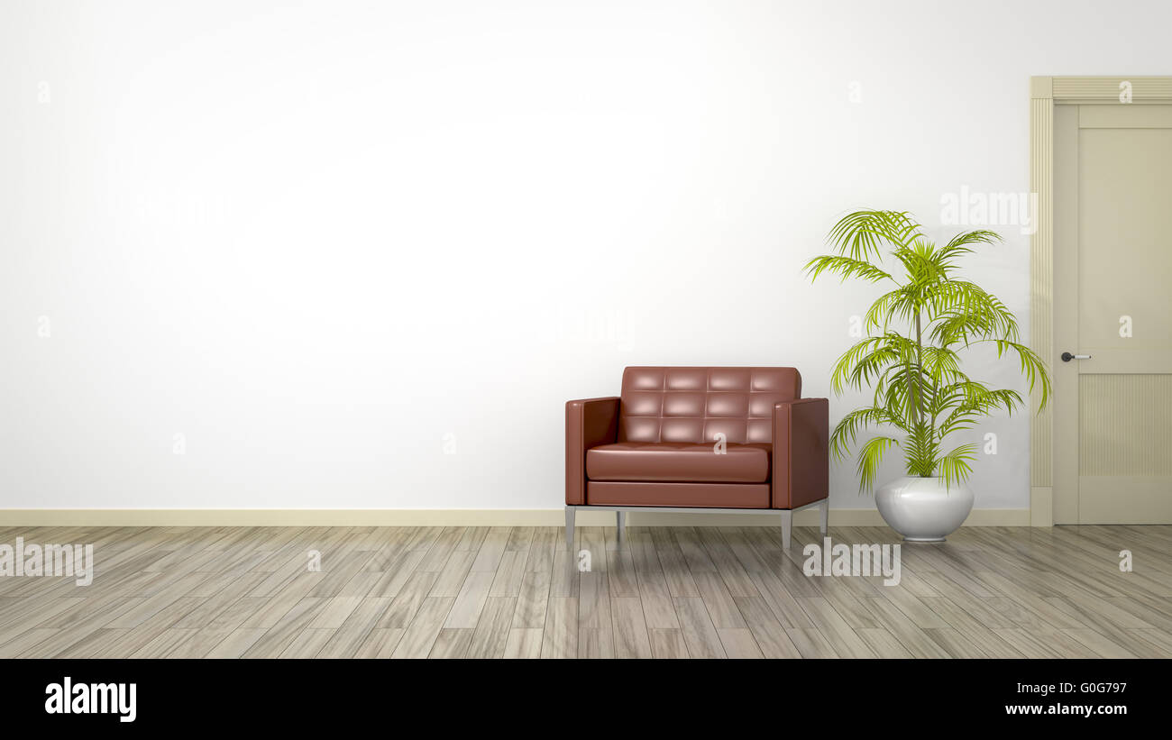 room with an armchair Stock Photo