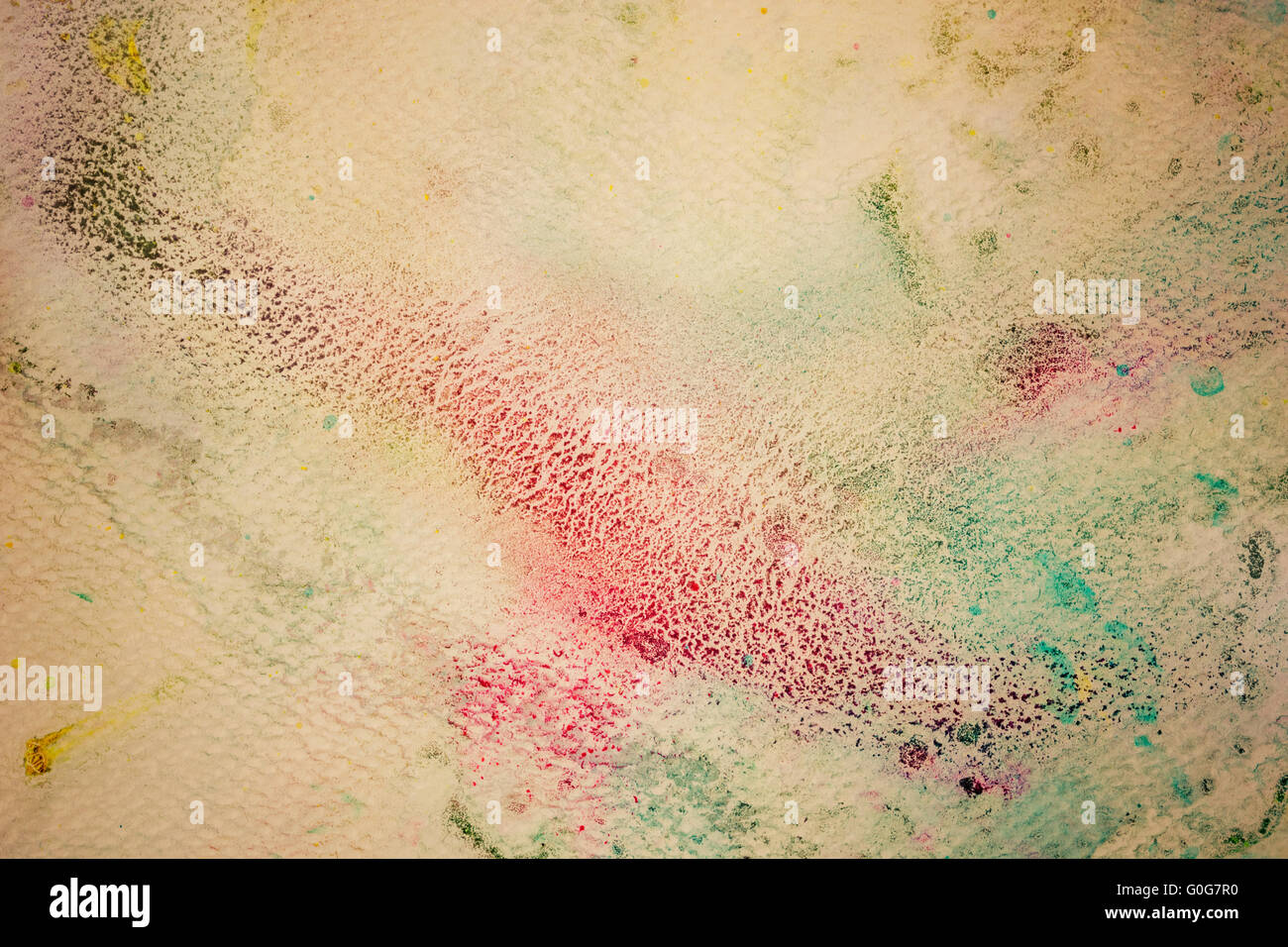 Colorful watercolor paint on vintage canvas. Super high resolution and quality background Stock Photo