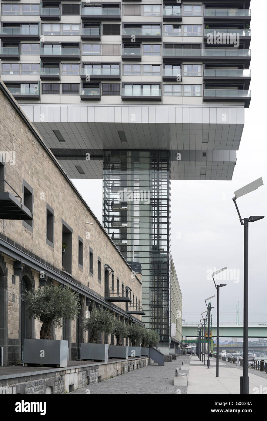 Rheinauhafen harbor in Cologne Stock Photo