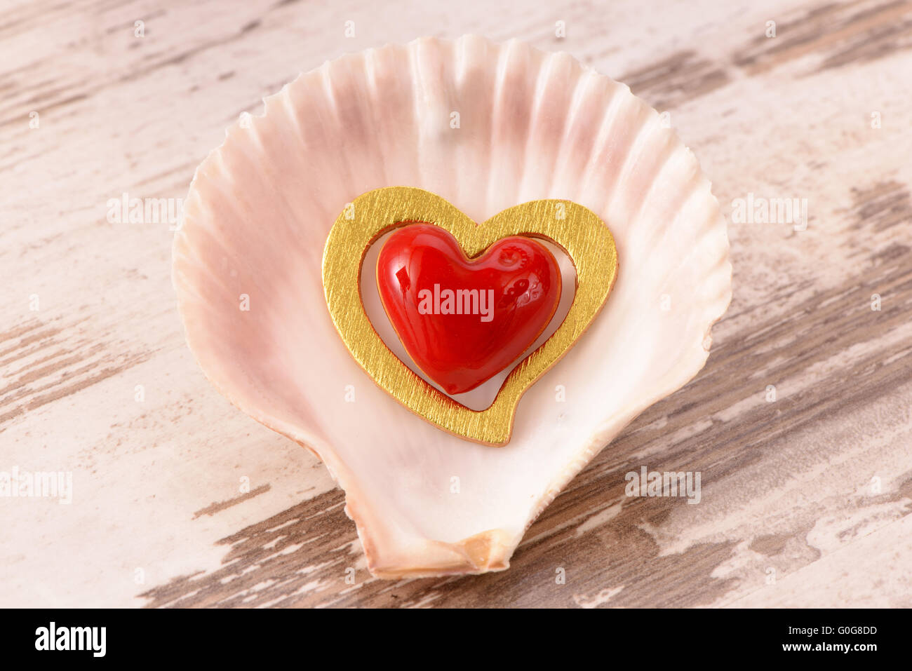 valentines day with red rose and heart in love Stock Photo - Alamy