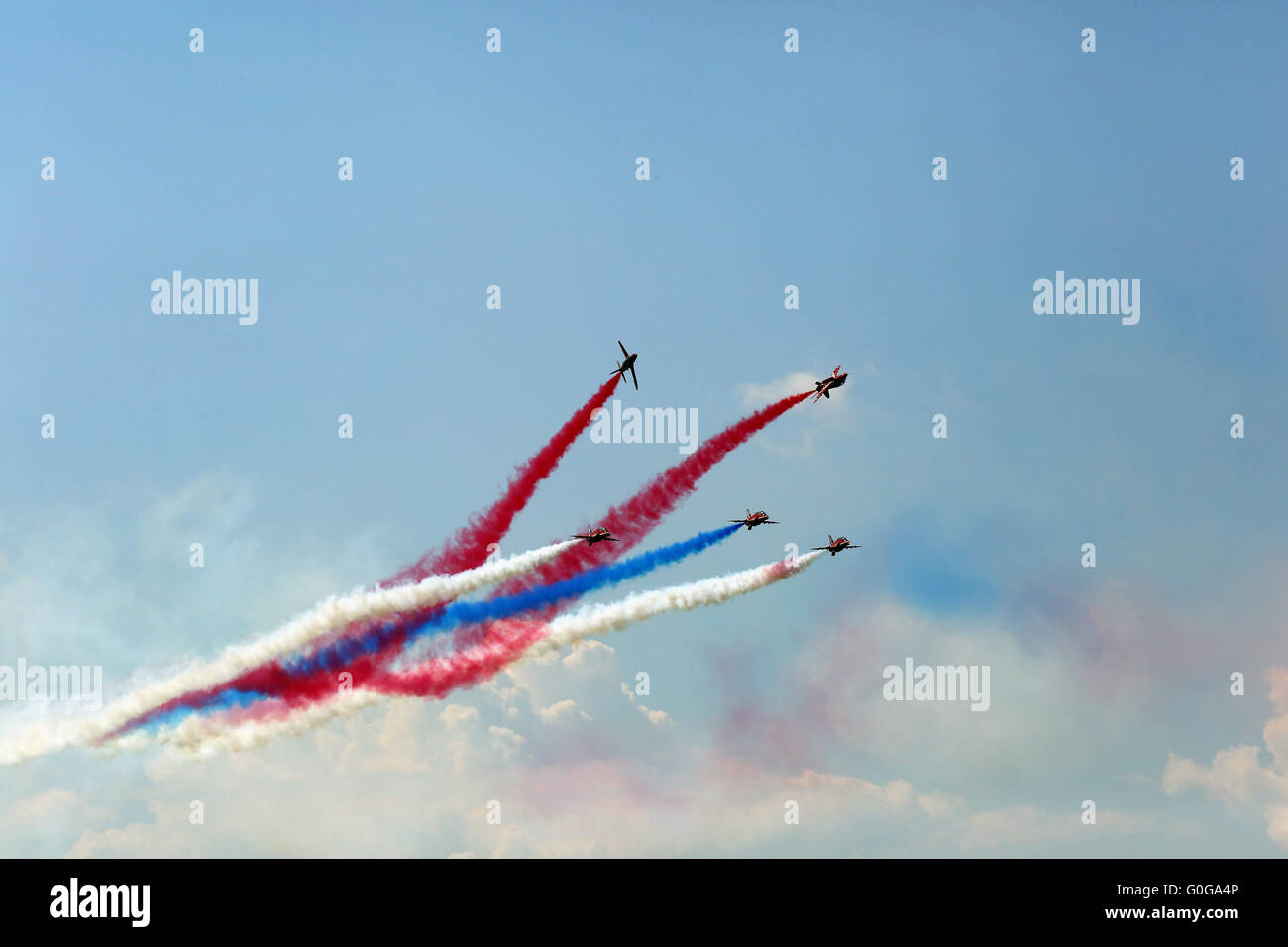 Payerne Airshow Red Arrows Stock Photo