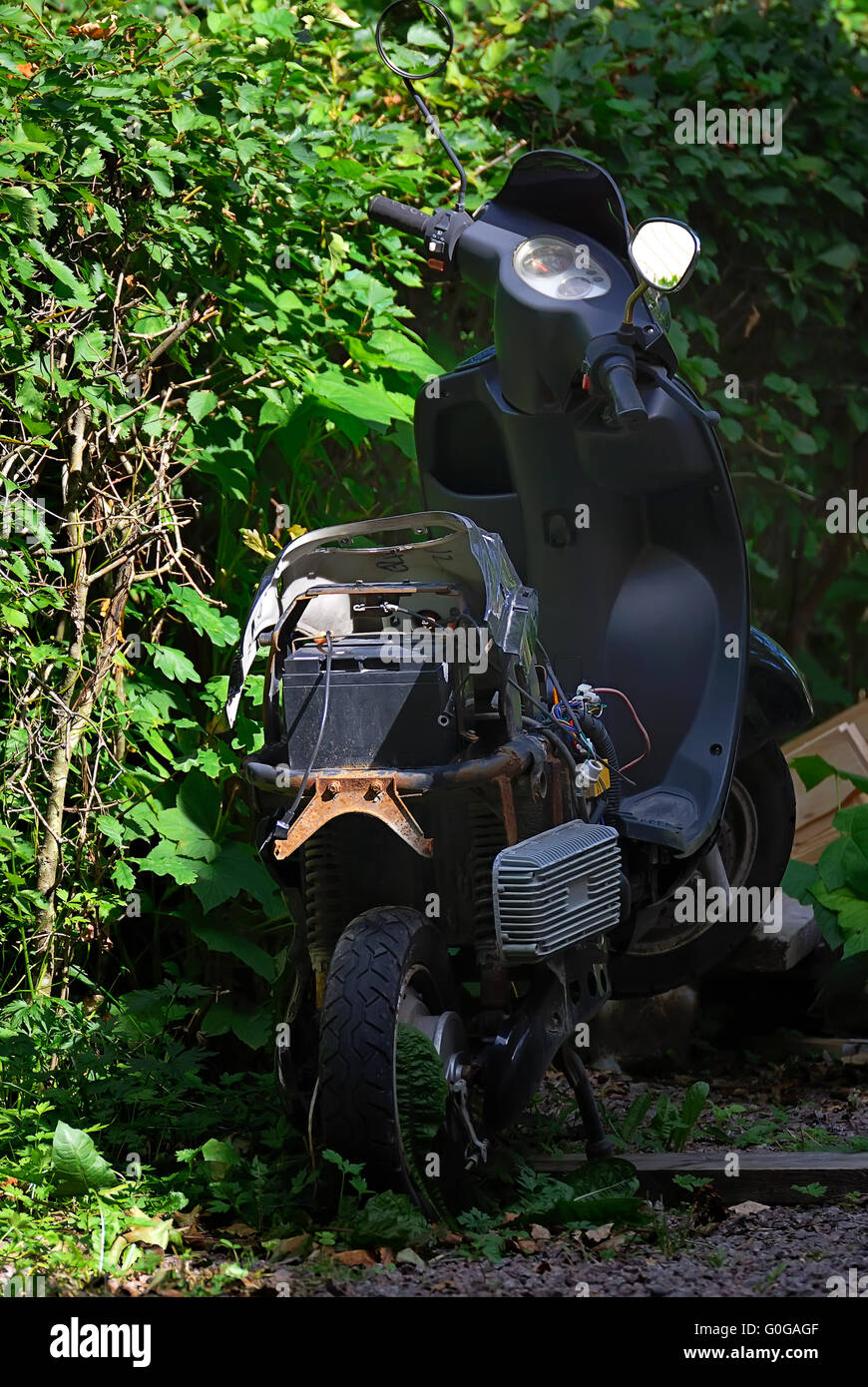 Old a motor scooter Stock Photo - Alamy
