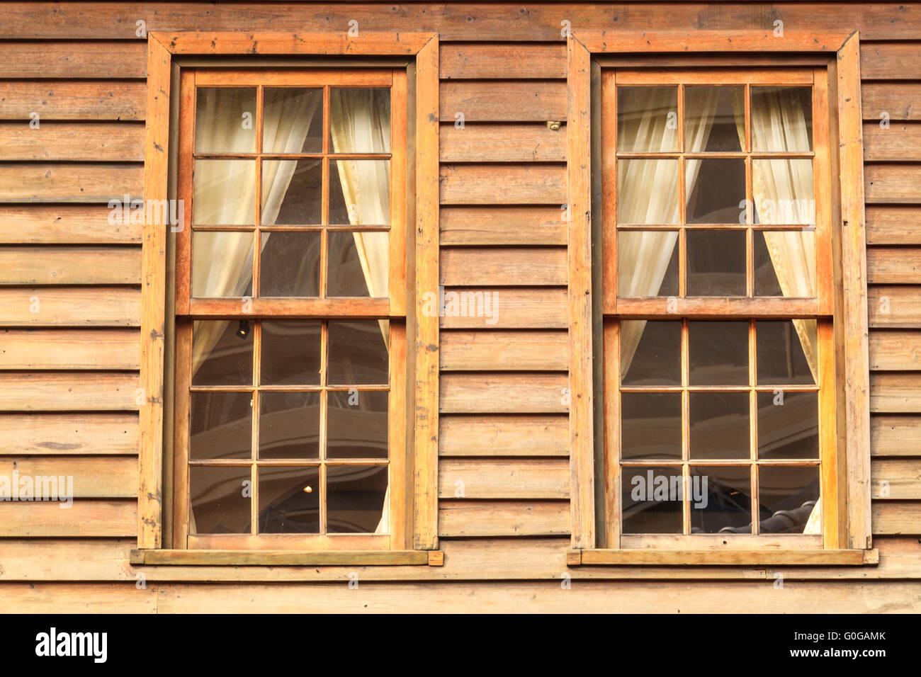 The old window on the stone made house with nice color Stock Photo - Alamy