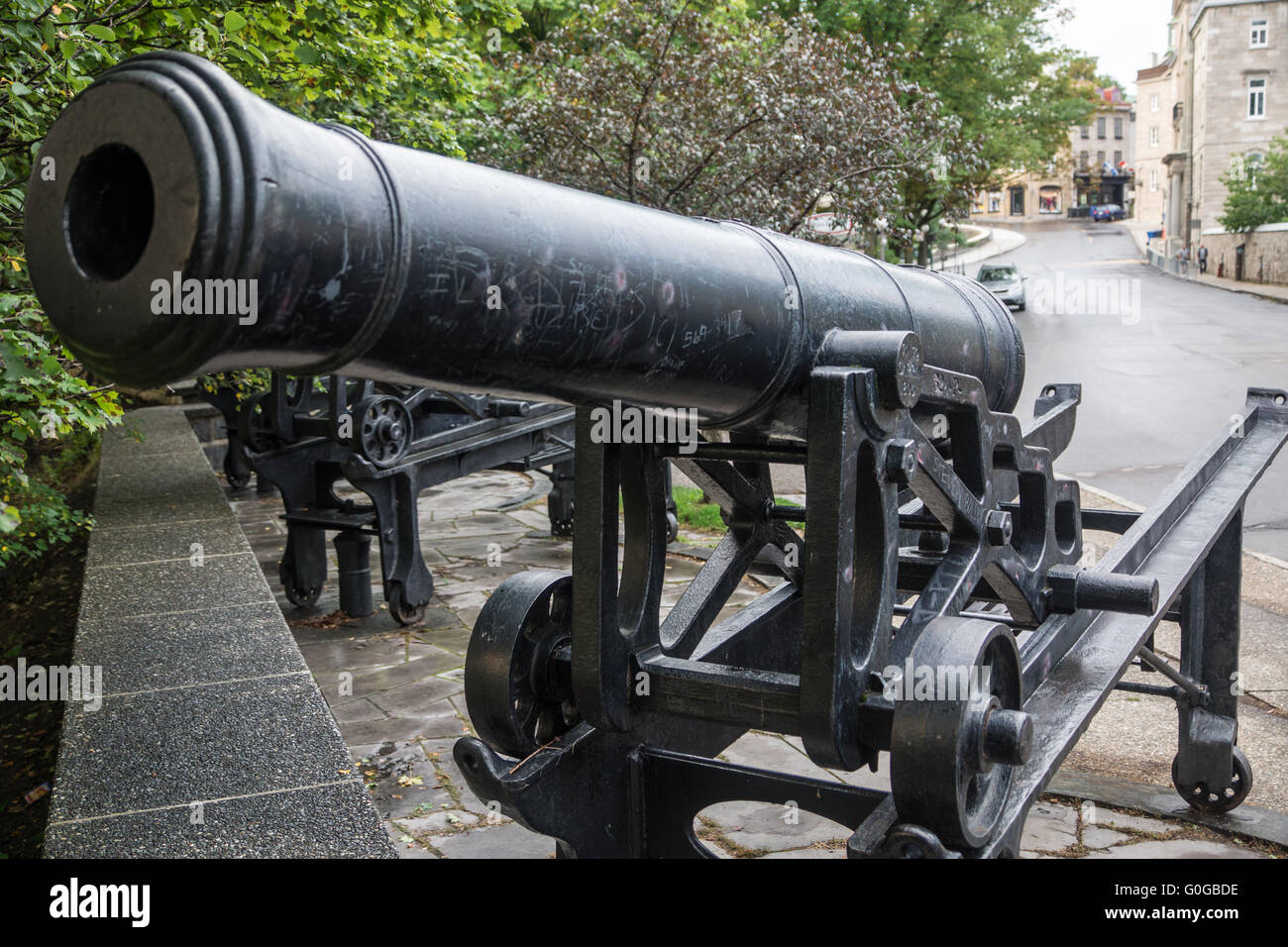 Guns on the Ramparts Stock Photo