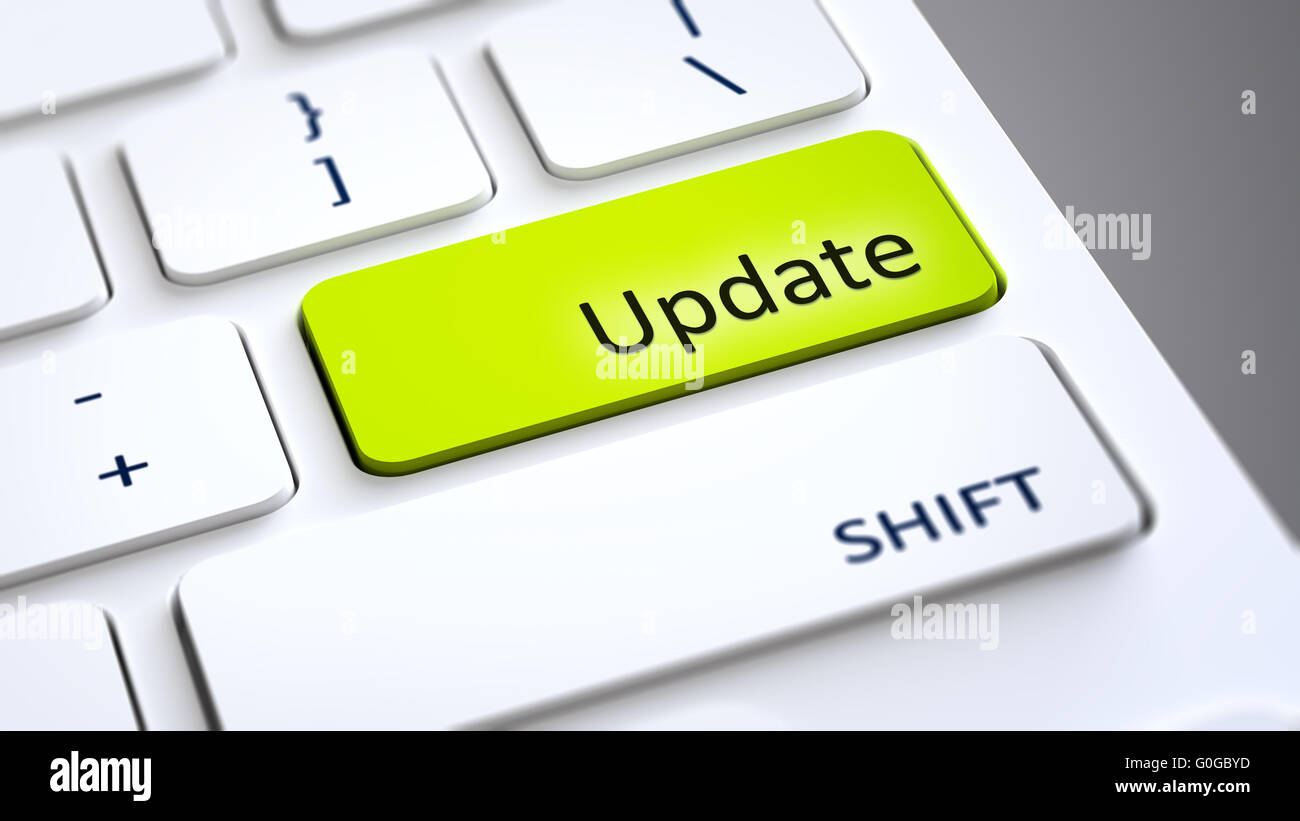 computer keyboard update Stock Photo Alamy