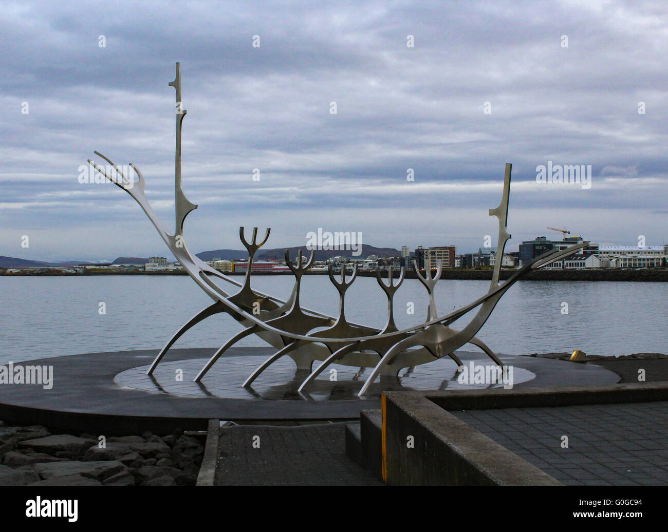 The Sun Voyager Sculpture in Reykjavik, Iceland Stock Photo - Alamy