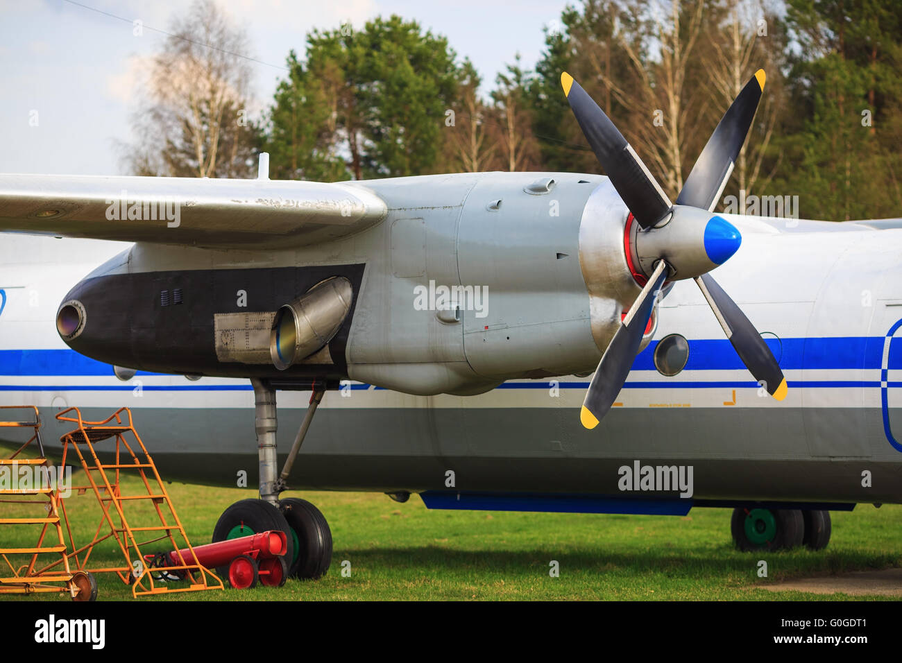 Old aircraft engine Stock Photo - Alamy