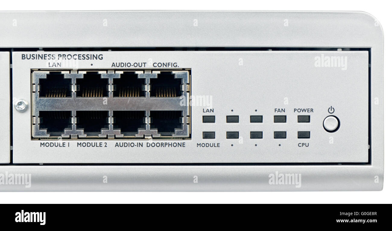 Phone switch system cpu module front view isolated on white Stock Photo Alamy