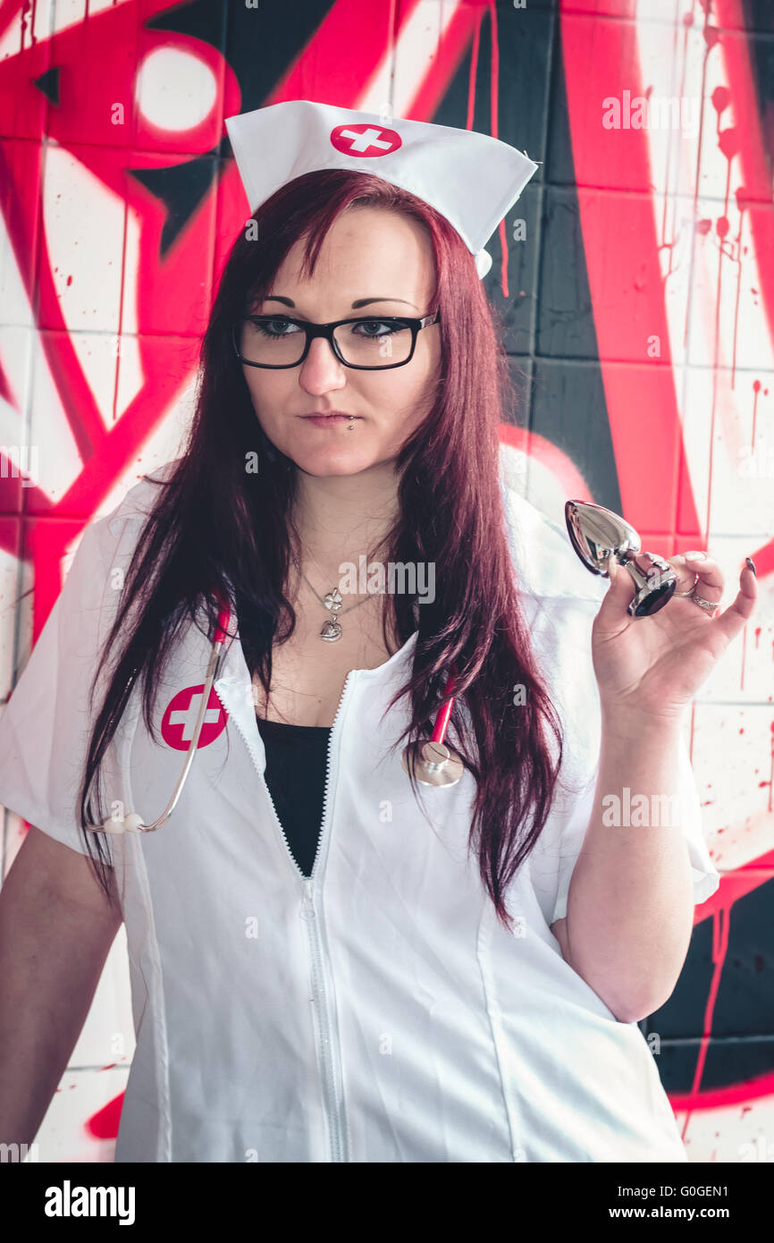 nurse with butt plug Stock Photo - Alamy