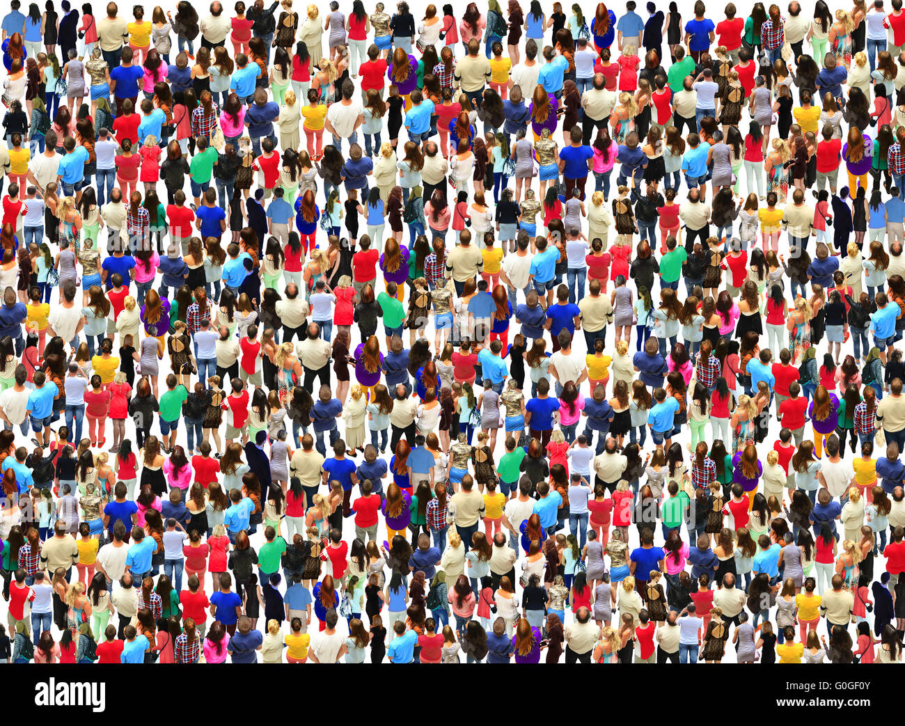 bright and big crowd of different people Stock Photo - Alamy