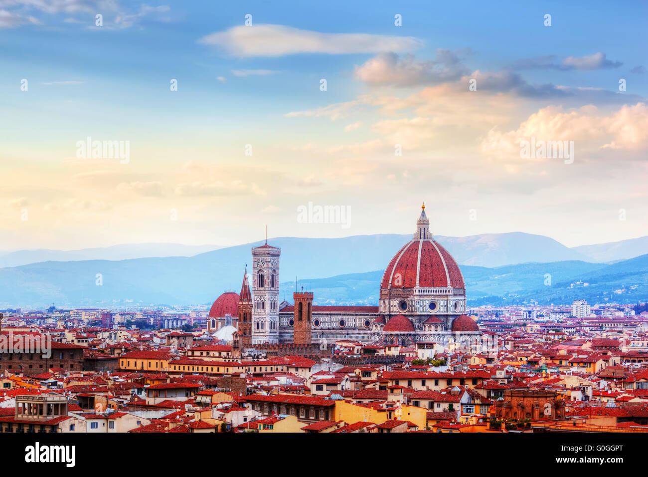 Florence, Italy skyline. Cathedral of Saint Mary of the Flowers Stock Photo
