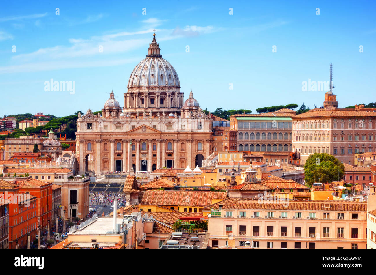 Vatican City. St. Peter's Basilica and Vatican museums. Stock Photo